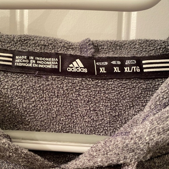 Adidas Men’s Size XL Toronto Raptors Hoodie Grey with Basketball Kangaroo Pouch - Picture 6 of 8